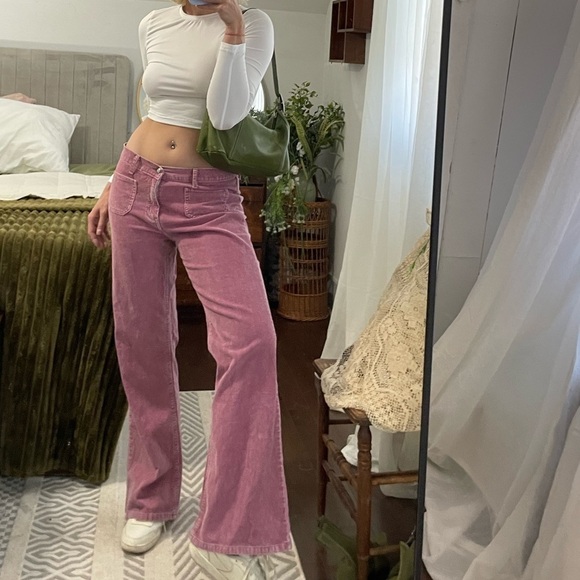 Bella Dahl Corduroy Wide Flared Leg Denim Pants